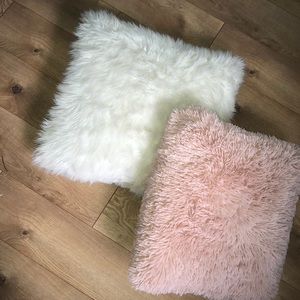cute, fluffy throw pillows